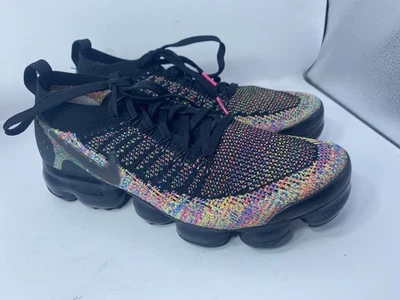 Nike Air VaporMax Flyknit 2 Black Multi-Color 942842-017 Running Shoes Men’s 8 - Image 1 of 4