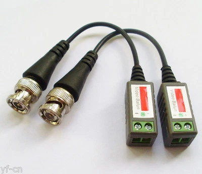 2pcs (1pair) Camera CCTV BNC CAT5 Video Balun Transceiver Cable new - Image 1 of 2