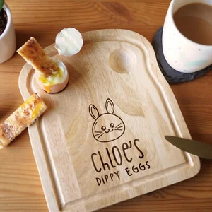Personalised Engraved Egg Toast Board for Dippy Eggs & Soldiers Gift for Kids - Picture 1 of 34