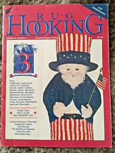 Rug Hooking Magazine June/July/August 1992 Cows Log Cabin Pattern Winter Liberty - Picture 1 of 4