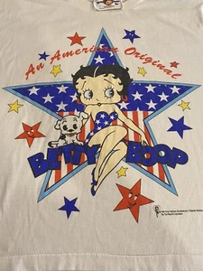 Rare Betty Boop Vtg Womans Single Stitch 1994 T-Shirt M King Features Stars - Picture 1 of 12