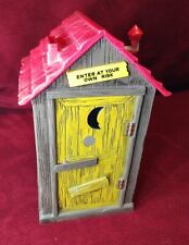 VINTAGE FUNRISE OUTHOUSE TALKING COIN BANK 1996 SOUNDS Real Voice WORKING