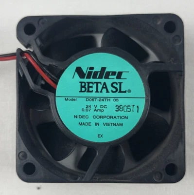 Nidec Beta SL D06T-24TH 05 24V 0.07 AMP CPU Fan - Image 1 of 3