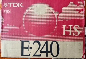 RECORD IT ON THE VHS - 10 BRAND NEW IN SEALED BOX TDK HS E240 VIDEO TAPES - (10) - Picture 1 of 4