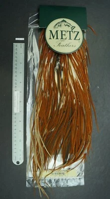 Metz #1 Variante Marrón Gallo Sillín Mosca Atar Hackle Lote-SF 260 Foto 1 de 4
