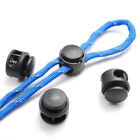 50x Black Cord Lock Stopper Toggle Clamp Clip for Outdoor Backpack Mask Lanyard
