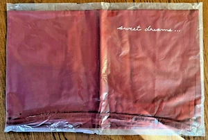 NEW 50x15" Red + White Pottery Barn Sweet Dreams Embroidered Lumbar Pillow Cover - Picture 1 of 6