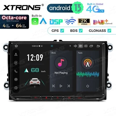 AUTORADIO ANDROID STEREO 4/64GB AUTO VOLKSWAGEN SEAT SKODA GOLF POLO XTRONS - Immagine 1 di 4