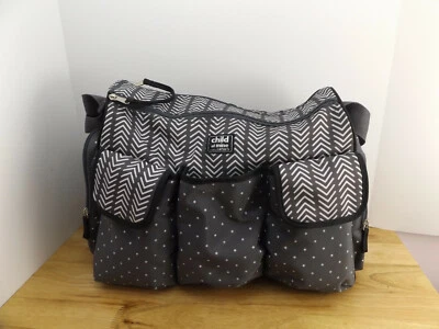 Carter’s Child of Mine Places and Spaces Pockets Duffel Diaper Bag Mint~Gray EUC - Image 1 of 4