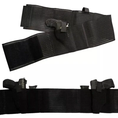Pistola táctica transpirable de malla elástica banda para el vientre funda oculta para llevar pistolas Foto 1 de 4