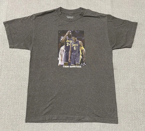 LA Lakers Kobe Bryant Shirt Shaq Basketball Throwback Size Medium Four Quarters Cover