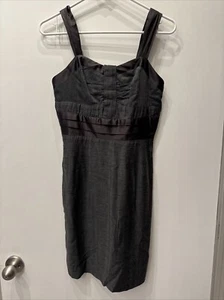 SCHÖN! Voom Joy Han XS Kleid grau Fischgrät Etui knielang ärmellos - Bild 1 von 7