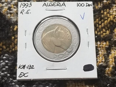 Algeria 100 Dinars 1993 Circulated - Horse - v - Image 1 of 2