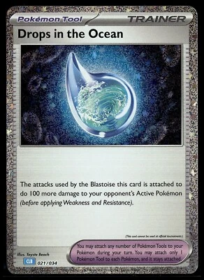 Drops in the Ocean 021/034 Trading Card Game Classic Holo - Image 1 of 2