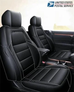 PU Leather Car Cushions Seat Covers Full Set For Honda CR-V CRV 2017-2021 Black - Picture 1 of 10