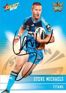 Signed 2012 Gold Coast Titans NRL Select Champions Card - Steve Michaels - Picture 1 of 3