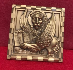 LORIOLI DEL CÍRCULO MOTORÁUTICO VENECIANO PLACA DE BRONCE. YATE LANCHA MOTORA CLUB VENECIA - Imagen 1 de 2