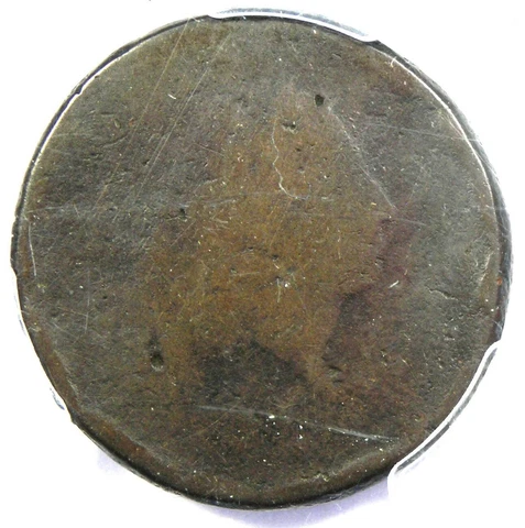 1793 Chain Flowing Hair Large Cent 1C America - PCGS Poor Detail - Rare Coin Cover