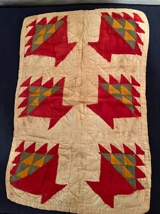 Wonderful Antique Small Early Doll Quilt-17”x11”! - Picture 1 of 4
