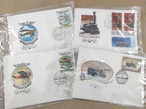 22 Soviet vintage envelopes 1980s. Ships, steam locomotives, airplanes - Picture 1 of 8