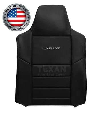 Ford F250 F350 Lariat 2003 2004 2005 2006 cubierta de asiento superior del conductor cuero negro Foto 1 de 4