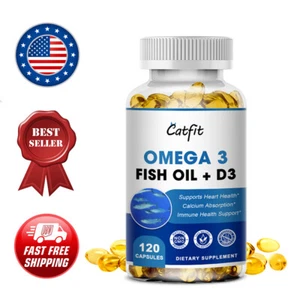 Omega 3 Fish Oil With Vitamin D3 Triple Strength Joint Support 1200mg EPA & DHA - Picture 1 of 7