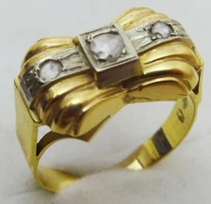 Art Deco 18 karat Gold and Diamond Cocktail Ring. - Picture 1 of 6