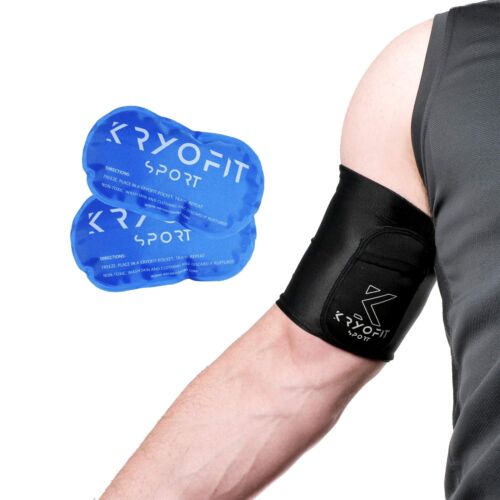Kryofit Sport Elbow, Knee and Bicep Compression Sleeves Cryotherapy for Men a...