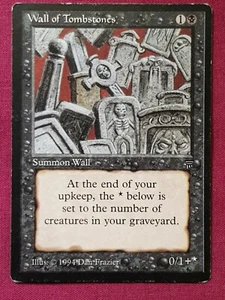 Magic The Gathering LEGENDS WALL OF TOMBSTONES black card MTG - Picture 1 of 2