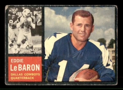 1962 Topps Football #38 Eddie Lebaron PR *e1 - Image 1 of 2