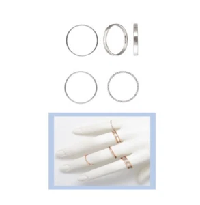 925 Sterling Silber Vorsteckring - schlicht, funkelnd oder flach - Bandgröße 6 oder 7 - Bild 1 von 7