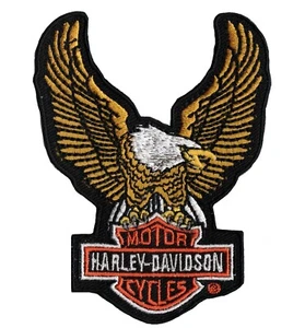 Harley Davidson Eagle Patches Embroidered Emblem Small Motorcycle Vest Patches - Picture 1 of 2