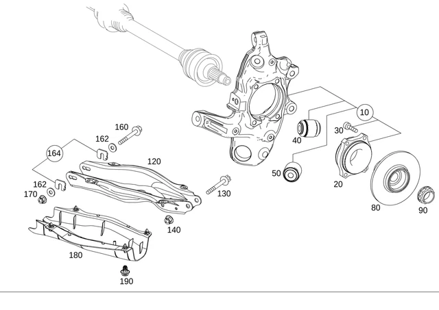 Mercedes Benz Genuine E 53 63 AMG 2013-2023 Left Or right Thrust Arm 2043500229 - Image 1 of 1