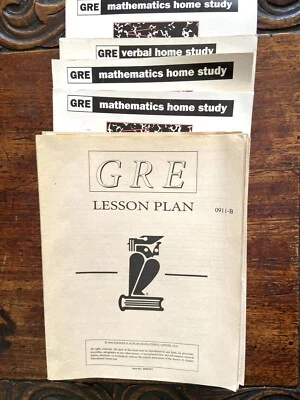 Kaplan GRE Home Study Lot Mathematics Vocabulary Test Prep Booklets Vintage - Image 1 of 4