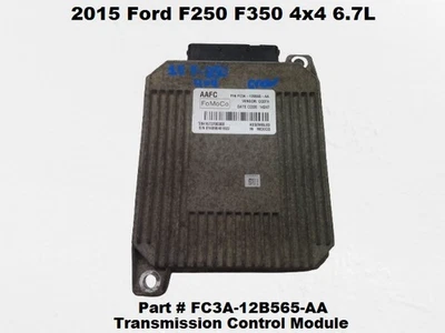FC3A-12B565-AA 2015 Ford F350 SD 6.7L Diesel Transmission Control Module TCM - Image 1 of 4
