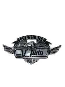 Emblem Frieze Motorcycle Sticker V-Twin 110x55mm Custom Bike vintage Universal - Picture 1 of 1