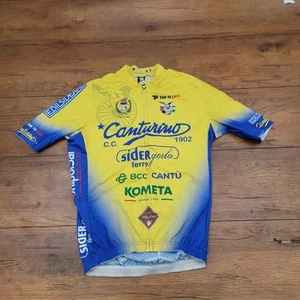 Pro Mens XS Cycling Jersey 17" P2P RaceFit Yellow Italy Canturino - Picture 1 of 11