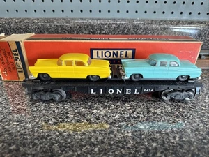COCHE PLANO LIONEL 6424 CON DOS AUTOS EN CAJA ORIGINAL HECHO EN EE. UU. Ver fotos - Imagen 1 de 12