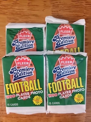 4 Packs - 1990 Fleer Football Premiere Edition (Factory Sealed) - Image 1 of 3