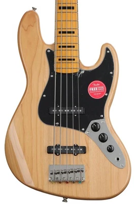 Squier Classic Vibe '70s Jazz Bass V - Natural with Maple Fingerboard - Image 1 of 4