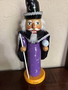 Nutcracker Wizard 14.5 Inches Limited Edition 2010 With Crystal Ball Halloween - Picture 1 of 12