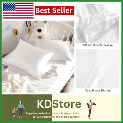 Luxury Satin Toddler Pillowcases (2-Pack) – Soft, Cooling, & Fade-Resistant - Image 1 of 4