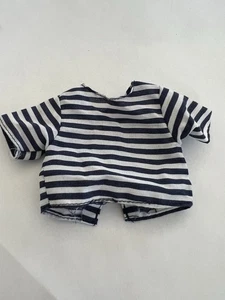 Vintage Barbie Doll Navy And White Striped Shirt (A099) - Picture 1 of 11