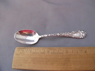 Durgin Sterling CHRYSANTHEMUM (1893) DEMITASSE SPOON-4 1/4 Inches-NO MONO - Image 1 of 4