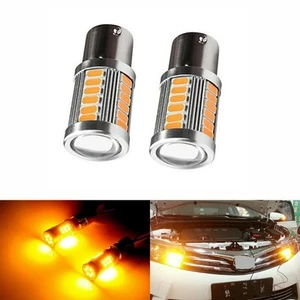 High Quality Hot Sale LED Light Bulbs 1156 Blinker LED Turn Signal Yellow 2pcs - Picture 1 of 12
