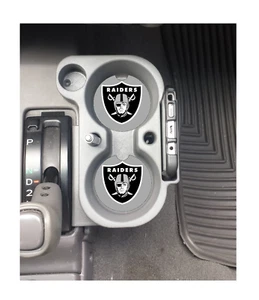 OAKLAND RAIDERS RUBBER CAR COASTERS SET (2) NFL - Picture 1 of 1