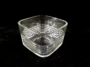 Glas 4 1/2" x 4 1/2" x 3" Kühlschrank Schüssel mit geprägtem N - Bild 1 von 8