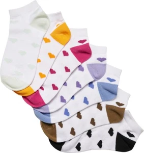 Paquete de 7 calcetines deportivos Urban Classics de hilo reciclado corazón multicolor - Imagen 1 de 1