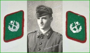 Bulgarian Army Border Troops Insignia collar Tabs Pin Badges - Picture 1 of 3