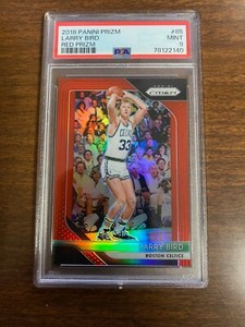 2018 Panini Prizm Larry Bird Red Prizm #85 #'d 80/299 PSA 9 MINT